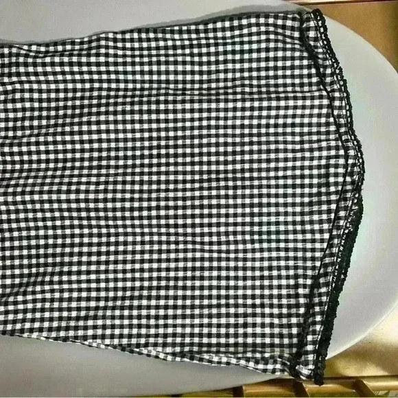 Vintage cotton plaid sequin gingham girls 90s holiday dress no flaws checkered - Picture 4 of 5